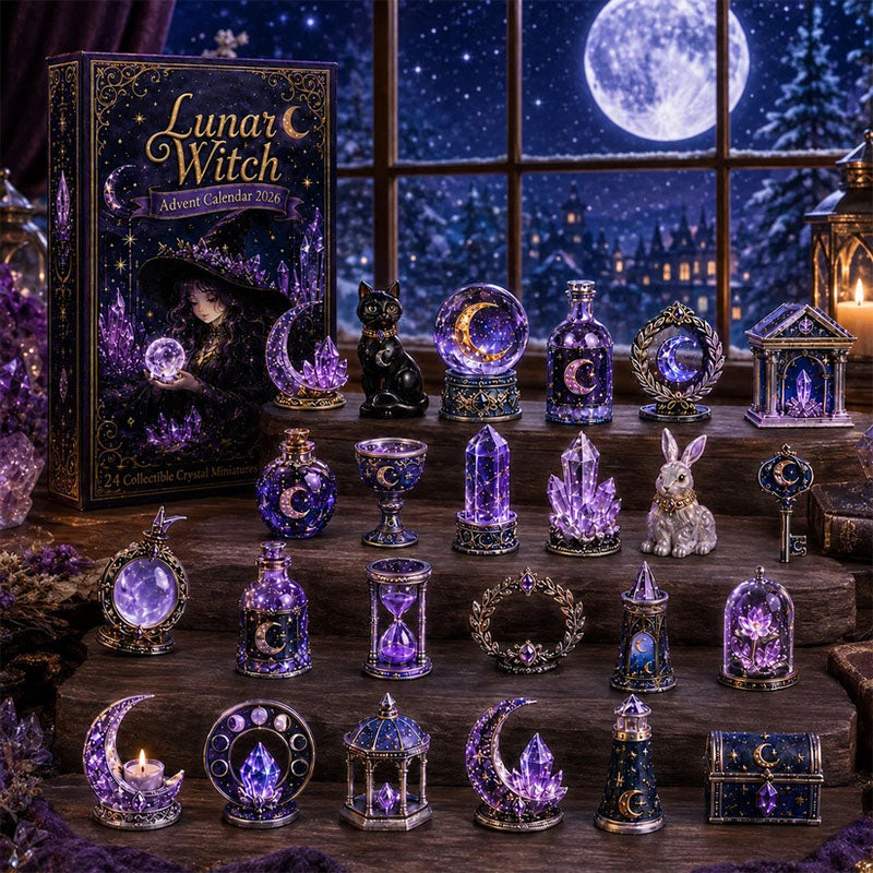 ✨Limited Discount｜24 Days Crystal Fantasy Acrylic Ornament Advent Calendar, Christmas Countdown Surprise Collectible Gift Box