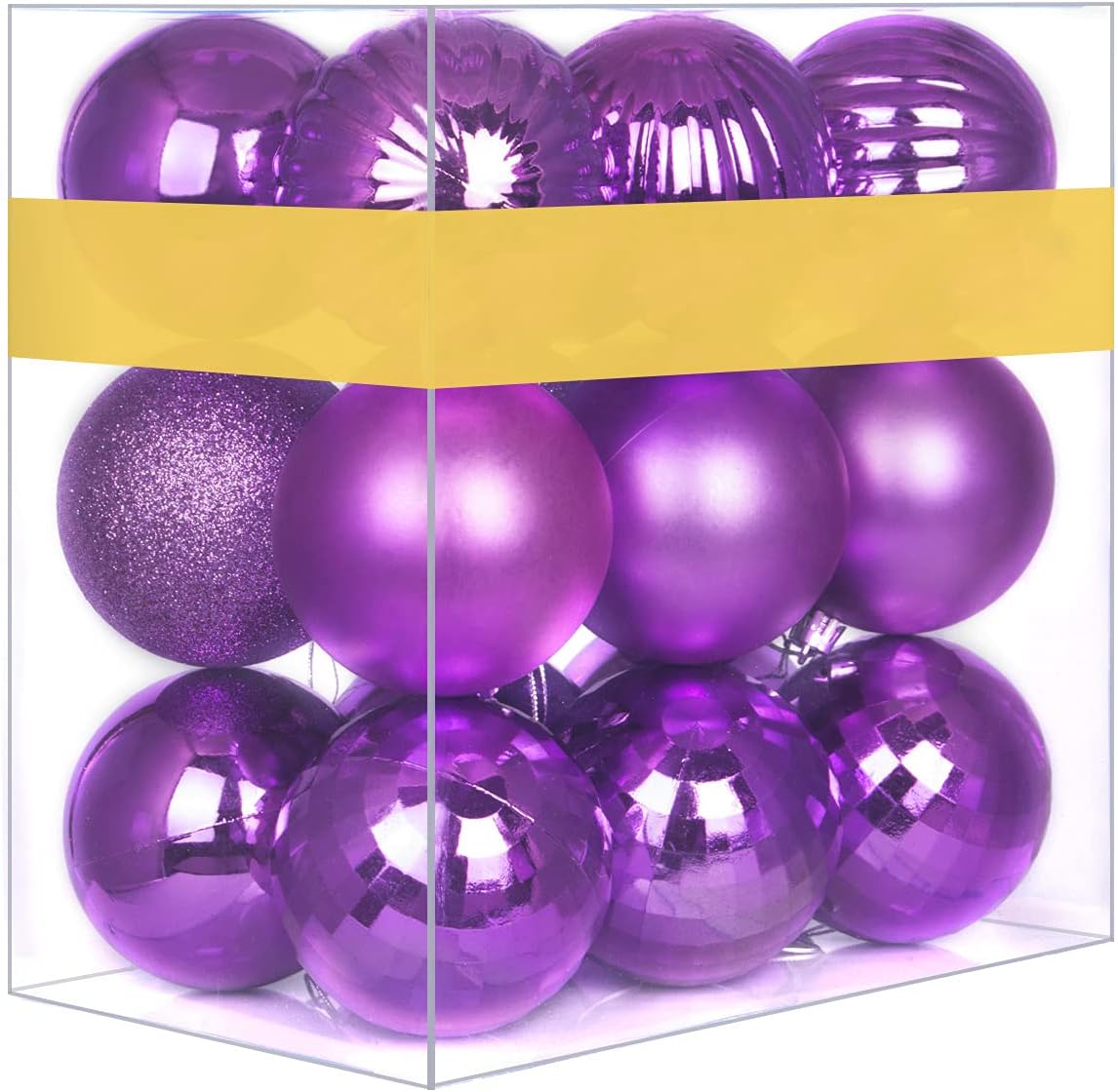 White Christmas Ornaments - Christmas Tree Decorations Shatterproof Hanging Balls for Birthday Wedding Holiday Decor Set of 36pcs, Multi-Sizes(1.6,2.5,3.2)