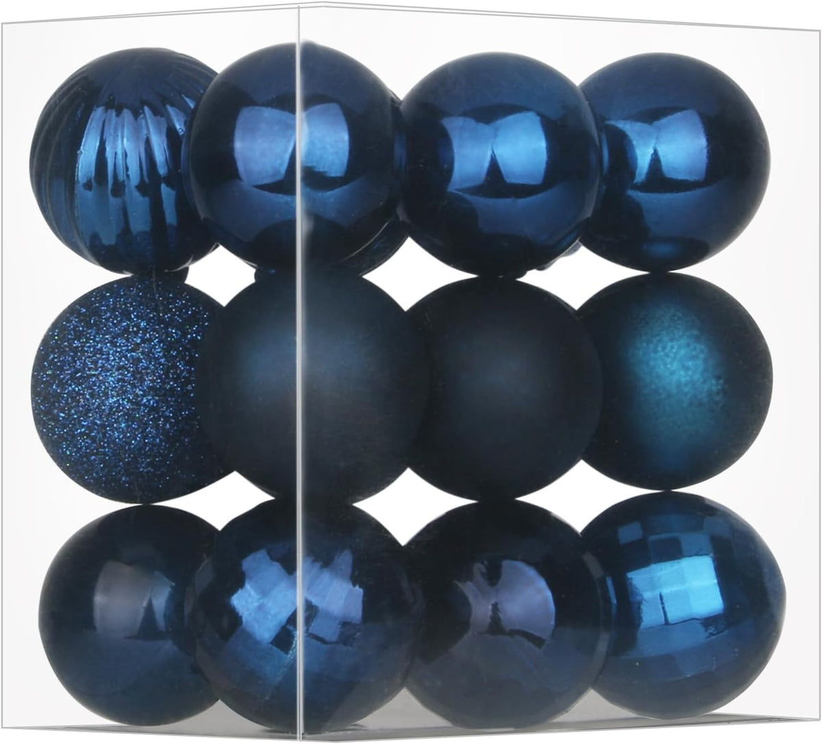 White Christmas Ornaments - Christmas Tree Decorations Shatterproof Hanging Balls for Birthday Wedding Holiday Decor Set of 36pcs, Multi-Sizes(1.6,2.5,3.2)