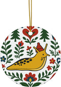 Banana Slug Ornament – Pacific Northwest PNW Christmas Tree Ornament, Glossy Ceramic Holiday Ornament, Personalized Christmas Ornaments 2025, Souvenir Gift for Nature Lovers