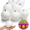 Zubebe 24 Pcs Christmas Large Blank Ball Ornaments 3.15 Inch, Matte White | Matte White Blank Xmas Ball, Paintable DIY Craft, Durable Plastic, Hanging Ready, for Tree Decor Holiday Activities