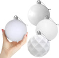 White Christmas Ornaments - Christmas Tree Decorations Shatterproof Hanging Balls for Birthday Wedding Holiday Decor Set of 36pcs, Multi-Sizes(1.6,2.5,3.2)