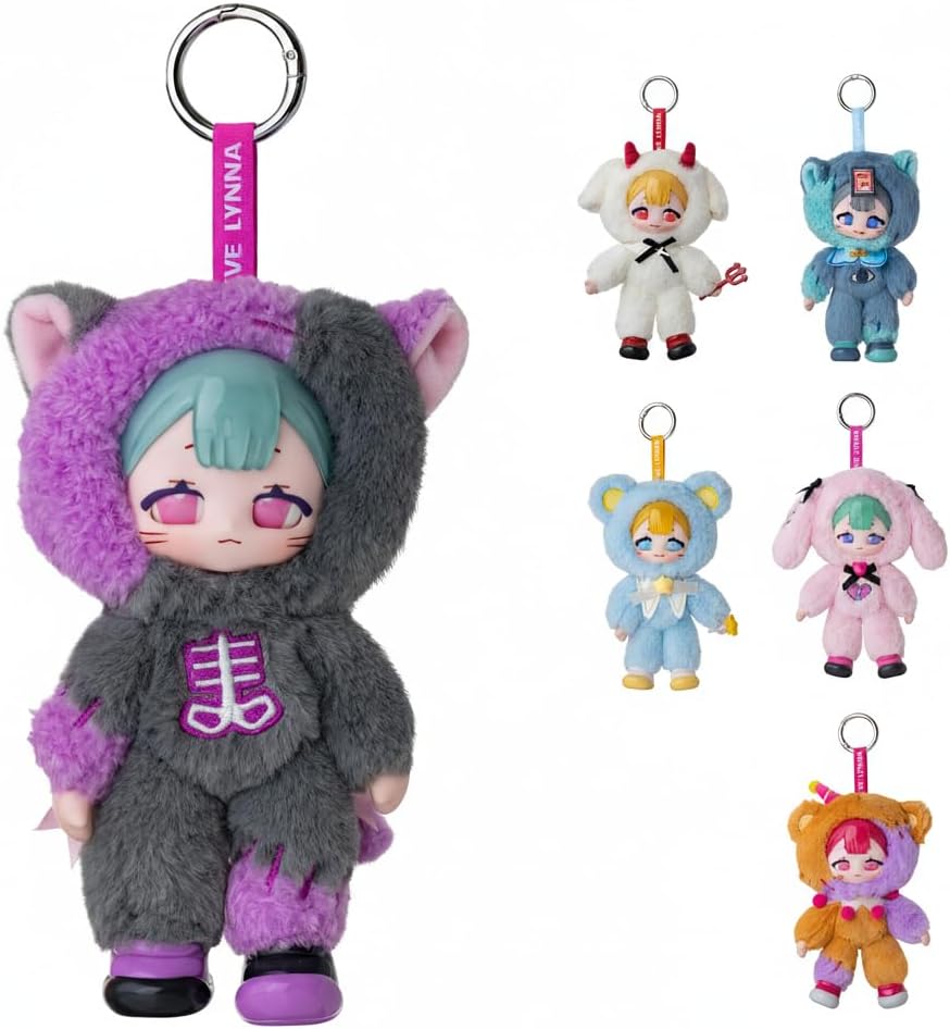Halloween Plush Blindbox Cosy Bag Charm with Movable Arms (Random 1) | Gothic style plush collectible Stuffed Figure with movable arms, perfect for Halloween displaying, or gifting