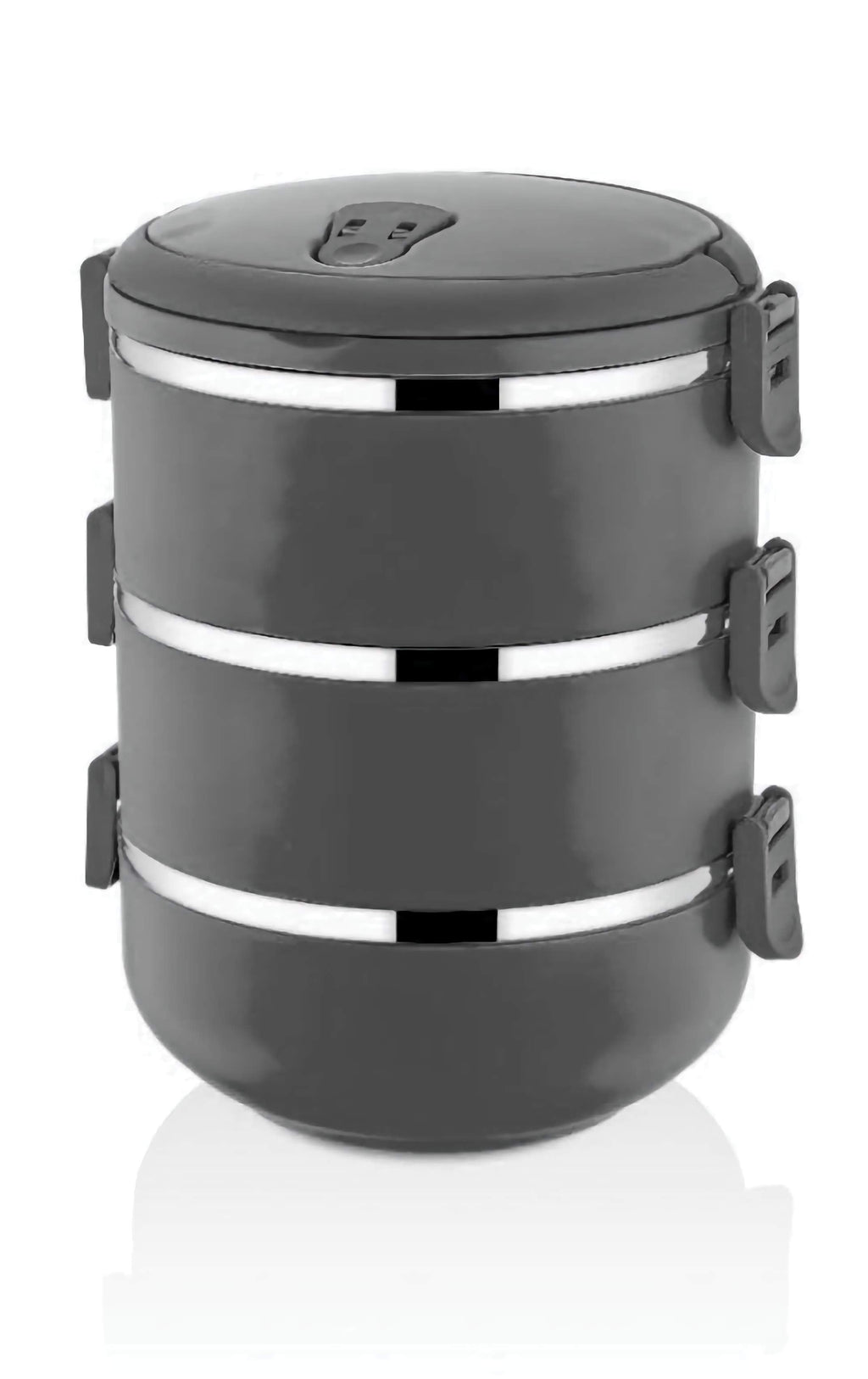 Freshbox 3-Layer Stainless Steel Bento Lunch Box (Black)