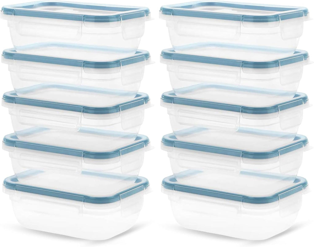 Snapware Plastic Total Solutions (14-Pack, Mixed Sizes) Food Storage Set | Plastic meal prep containers with plastic BPA-free lids with 4 locking tabs, microwave, dishwasher, & freezer safe