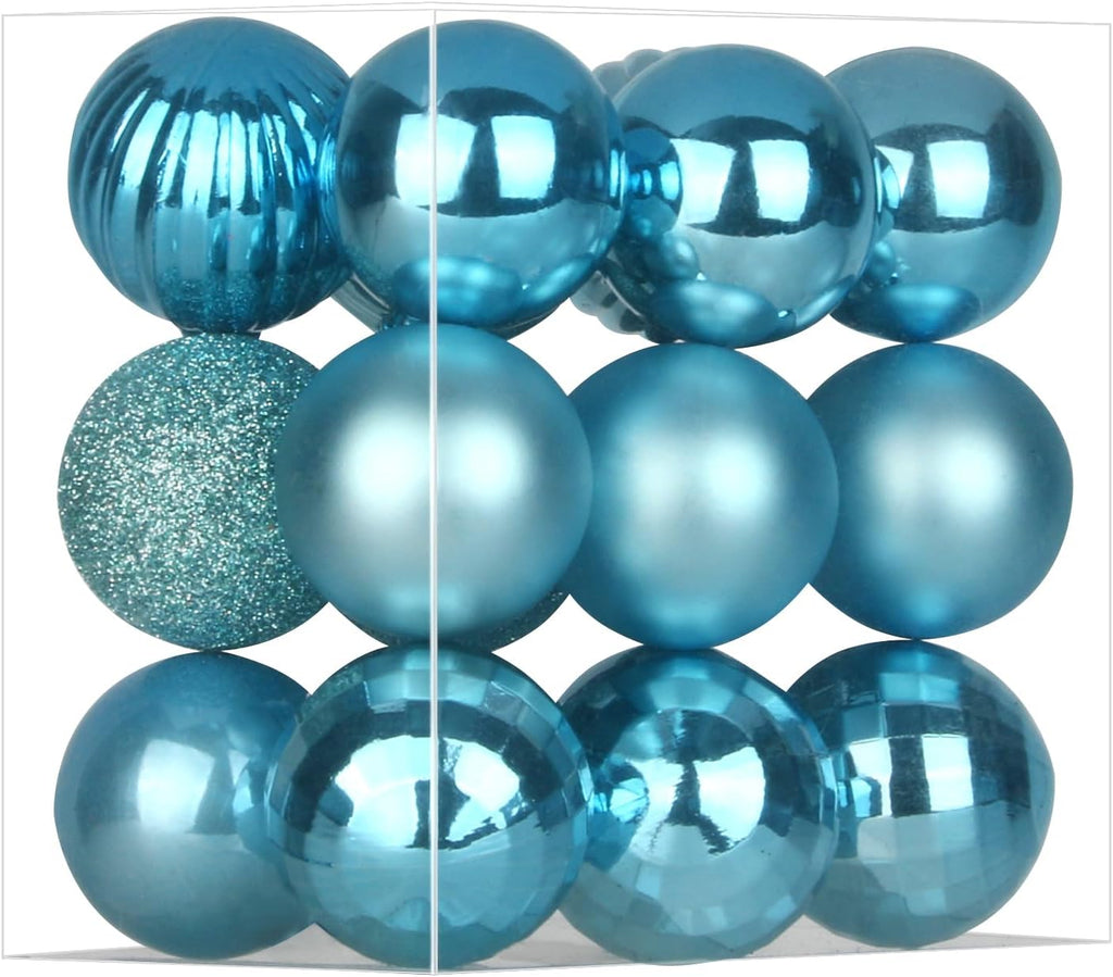 White Christmas Ornaments - Christmas Tree Decorations Shatterproof Hanging Balls for Birthday Wedding Holiday Decor Set of 36pcs, Multi-Sizes(1.6,2.5,3.2)