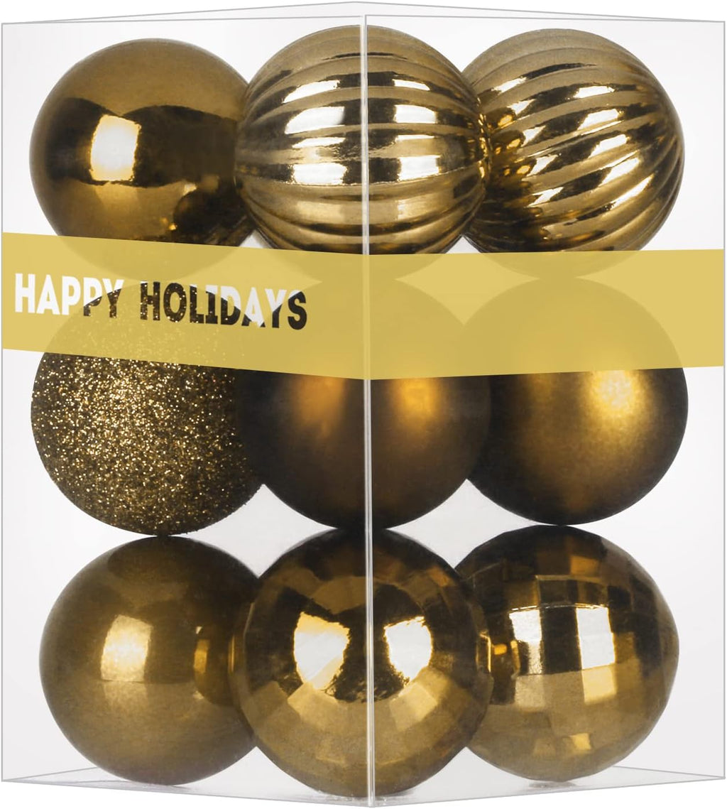 White Christmas Ornaments - Christmas Tree Decorations Shatterproof Hanging Balls for Birthday Wedding Holiday Decor Set of 36pcs, Multi-Sizes(1.6,2.5,3.2)
