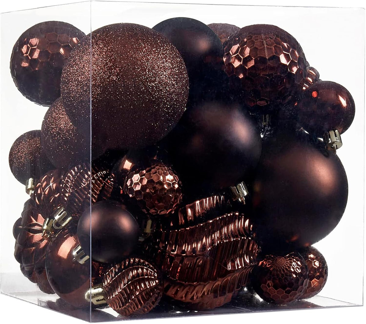 Christmas Balls Ornaments -36pcs Shatterproof Christmas Tree Decorations with Hanging Loop for Xmas Tree Wedding Holiday Party Home Decor,6 Styles in 3 Sizes(White)