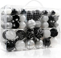 Artmag 100Pcs Christmas Balls Ornaments Set Decoration, Shatterproof Christmas Decorations Hanging Ornaments for Home Winter Holiday Decor (Pink & Silver)