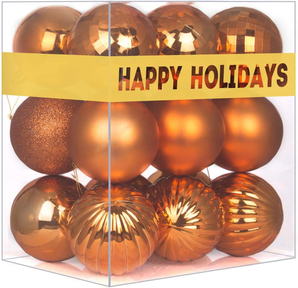 White Christmas Ornaments - Christmas Tree Decorations Shatterproof Hanging Balls for Birthday Wedding Holiday Decor Set of 36pcs, Multi-Sizes(1.6,2.5,3.2)