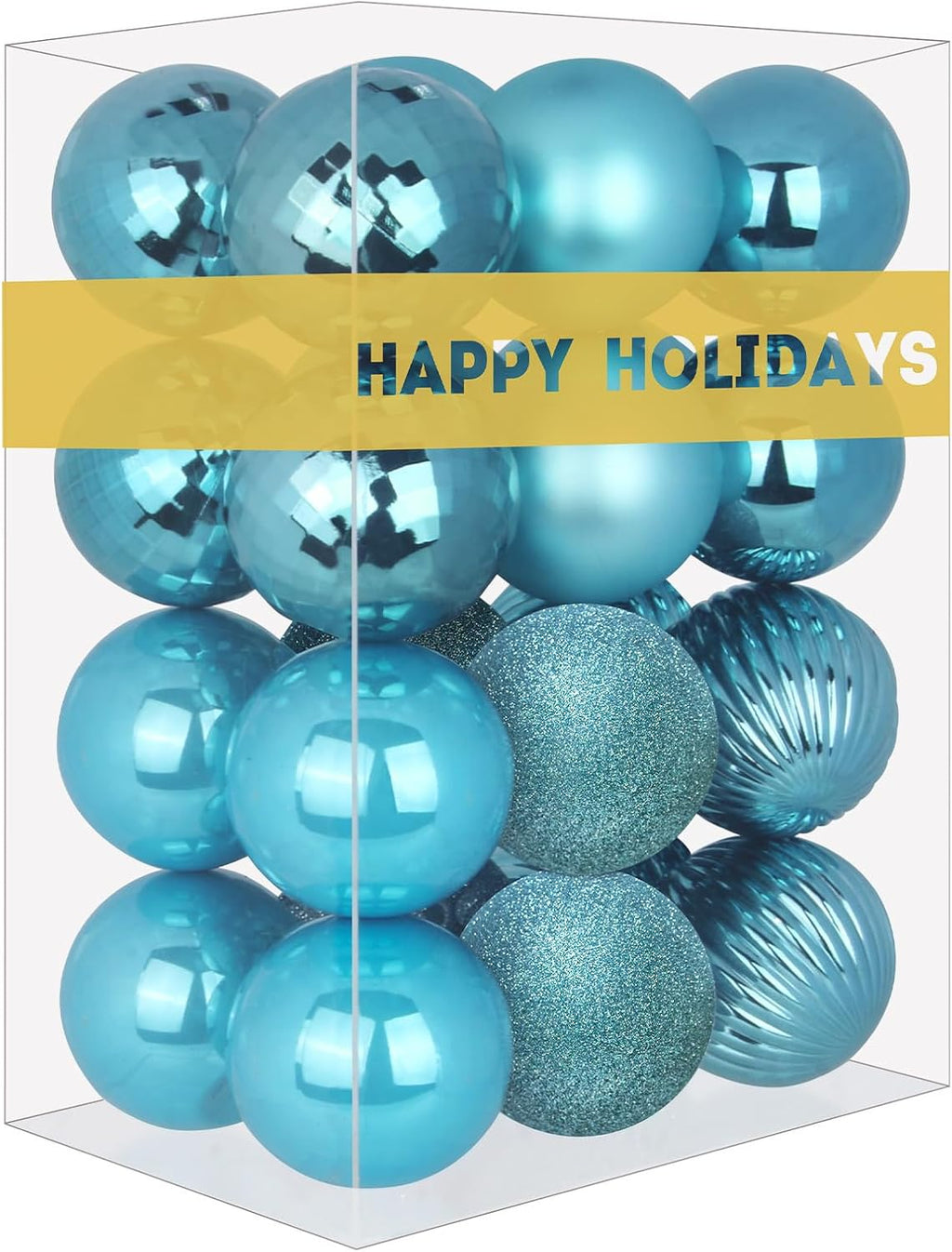 White Christmas Ornaments - Christmas Tree Decorations Shatterproof Hanging Balls for Birthday Wedding Holiday Decor Set of 36pcs, Multi-Sizes(1.6,2.5,3.2)