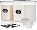 Vtopmart 5.2L Flour Sugar Storage Containers, 4 PCS, Black | For Bulk Flour and Sugar Storage, Airtight Seal, Multiple Sizes, BPA Free, Food Grade Material, Dishwasher Safe (Not Lids)
