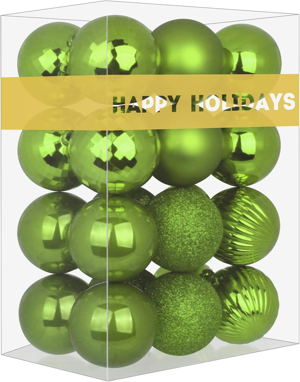 White Christmas Ornaments - Christmas Tree Decorations Shatterproof Hanging Balls for Birthday Wedding Holiday Decor Set of 36pcs, Multi-Sizes(1.6,2.5,3.2)
