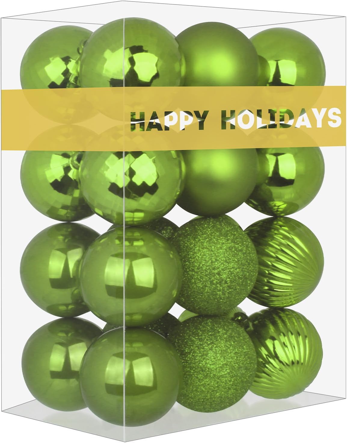 White Christmas Ornaments - Christmas Tree Decorations Shatterproof Hanging Balls for Birthday Wedding Holiday Decor Set of 36pcs, Multi-Sizes(1.6,2.5,3.2)