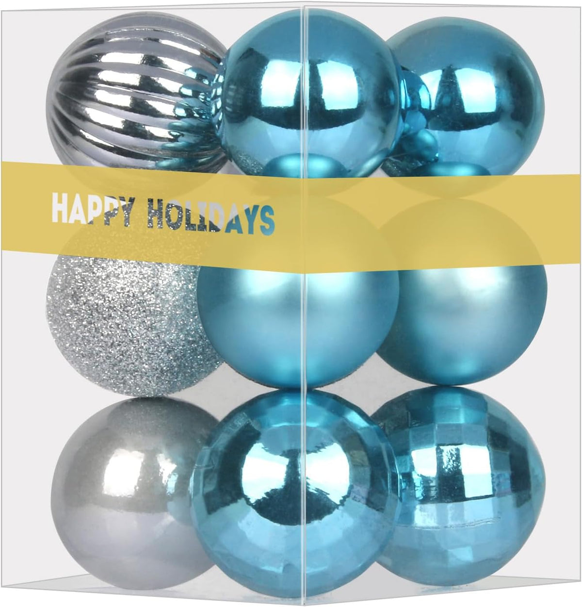 White Christmas Ornaments - Christmas Tree Decorations Shatterproof Hanging Balls for Birthday Wedding Holiday Decor Set of 36pcs, Multi-Sizes(1.6,2.5,3.2)