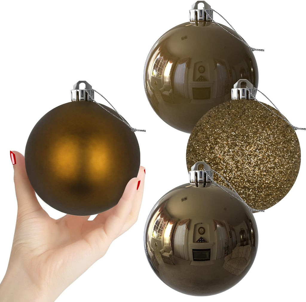 White Christmas Ornaments - Christmas Tree Decorations Shatterproof Hanging Balls for Birthday Wedding Holiday Decor Set of 36pcs, Multi-Sizes(1.6,2.5,3.2)