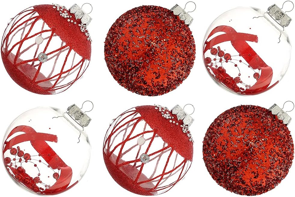 XmasExp Christmas Ball Ornaments Set, Shatterproof Christmastree Decorations,12ct Large Plastic Hanging Ornaments, 70mm/2.76,White