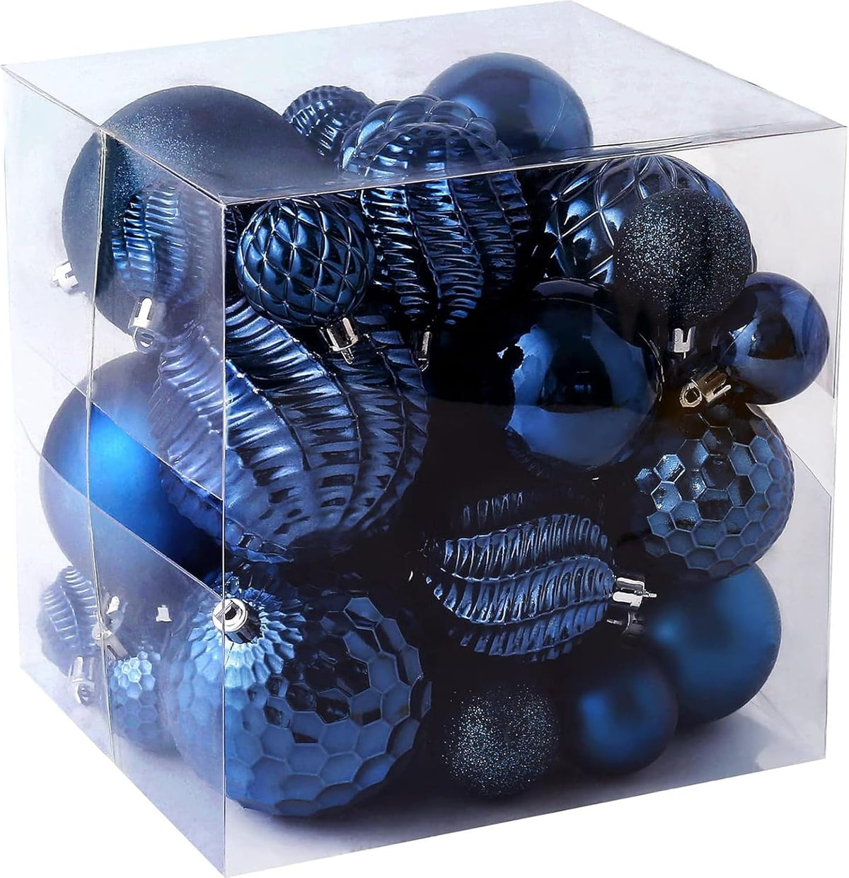 Christmas Balls Ornaments -36pcs Shatterproof Christmas Tree Decorations with Hanging Loop for Xmas Tree Wedding Holiday Party Home Decor,6 Styles in 3 Sizes(White)