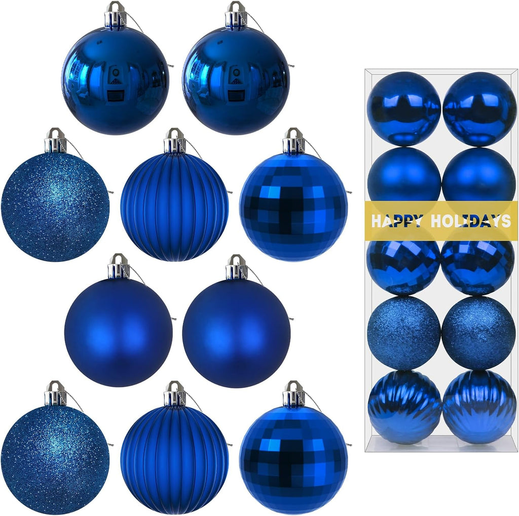 White Christmas Ornaments - Christmas Tree Decorations Shatterproof Hanging Balls for Birthday Wedding Holiday Decor Set of 36pcs, Multi-Sizes(1.6,2.5,3.2)