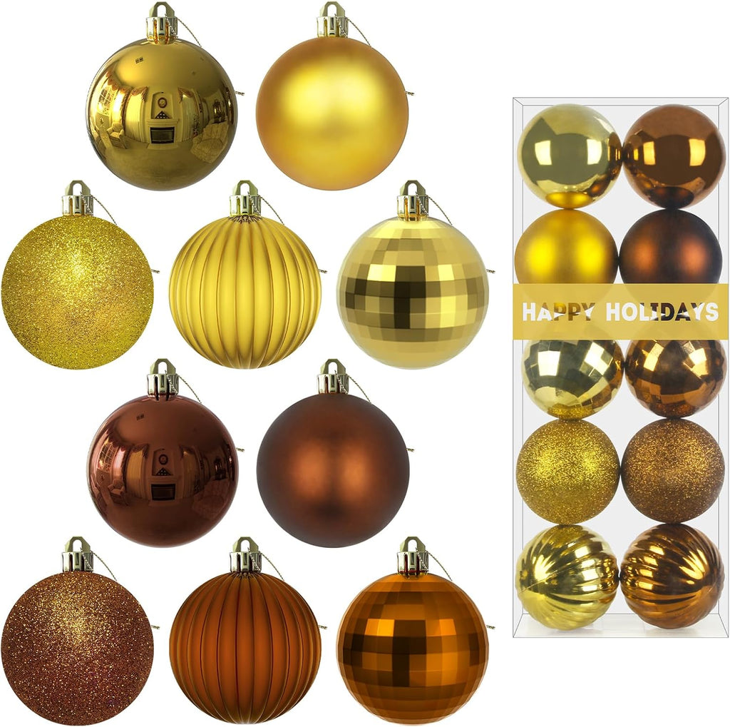 White Christmas Ornaments - Christmas Tree Decorations Shatterproof Hanging Balls for Birthday Wedding Holiday Decor Set of 36pcs, Multi-Sizes(1.6,2.5,3.2)