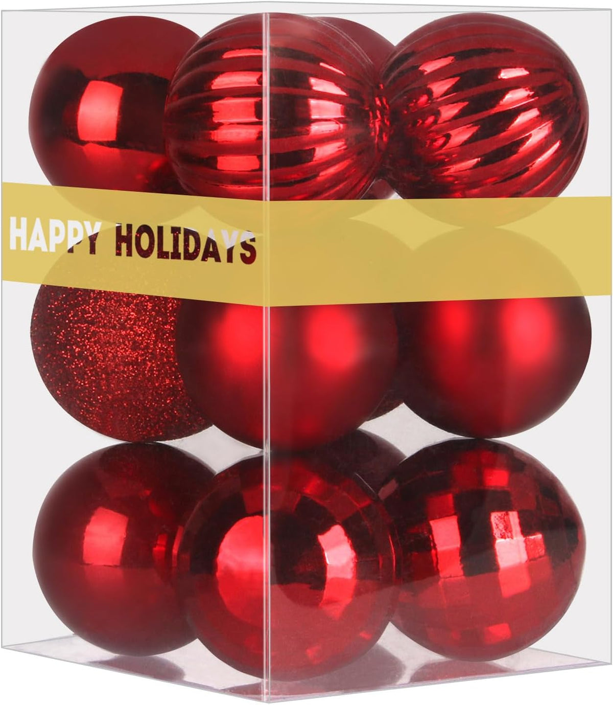 White Christmas Ornaments - Christmas Tree Decorations Shatterproof Hanging Balls for Birthday Wedding Holiday Decor Set of 36pcs, Multi-Sizes(1.6,2.5,3.2)