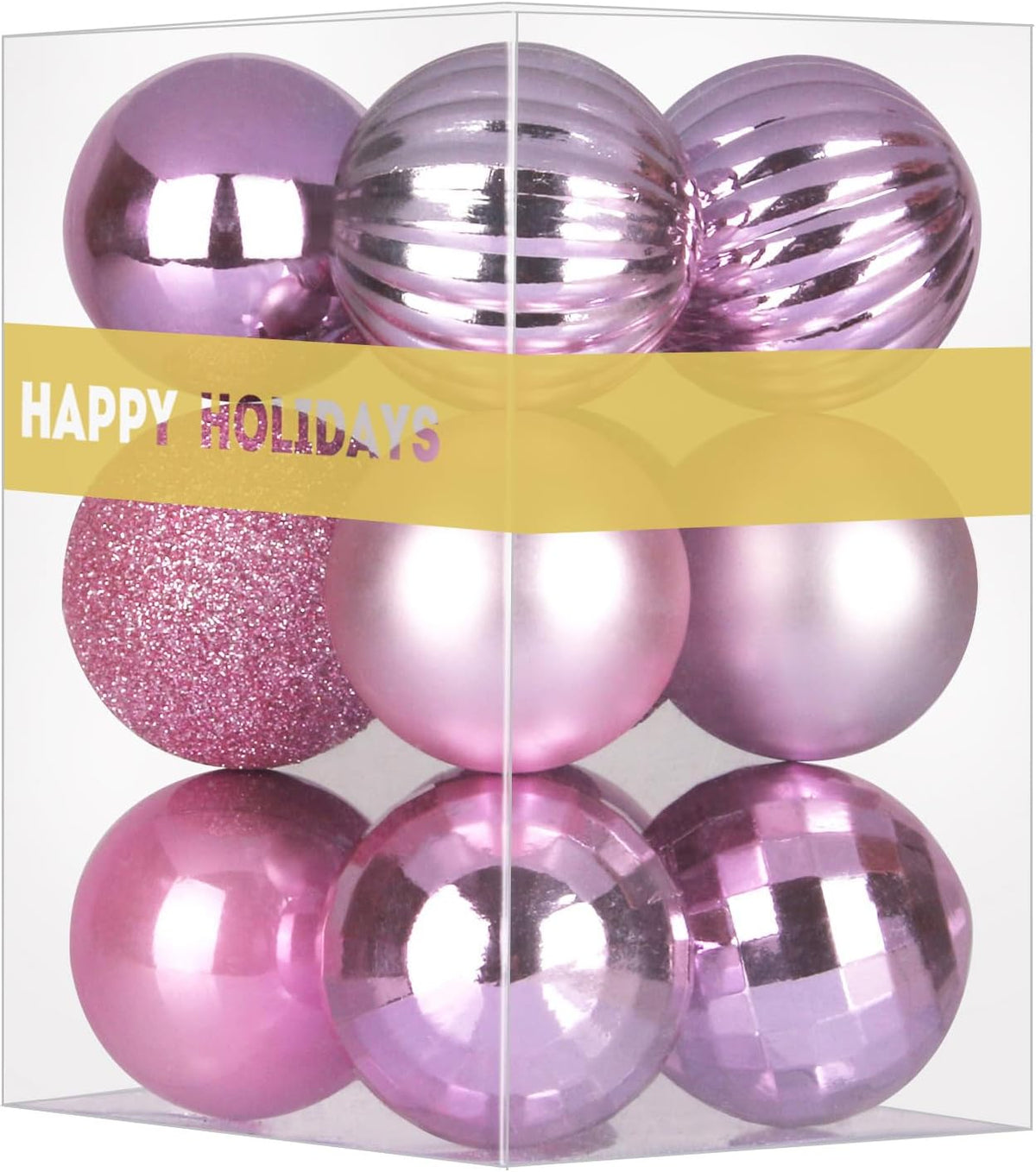 White Christmas Ornaments - Christmas Tree Decorations Shatterproof Hanging Balls for Birthday Wedding Holiday Decor Set of 36pcs, Multi-Sizes(1.6,2.5,3.2)