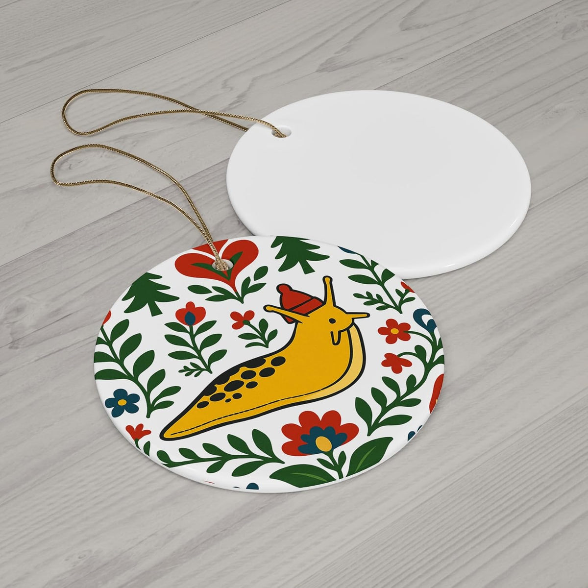 Banana Slug Ornament – Pacific Northwest PNW Christmas Tree Ornament, Glossy Ceramic Holiday Ornament, Personalized Christmas Ornaments 2025, Souvenir Gift for Nature Lovers