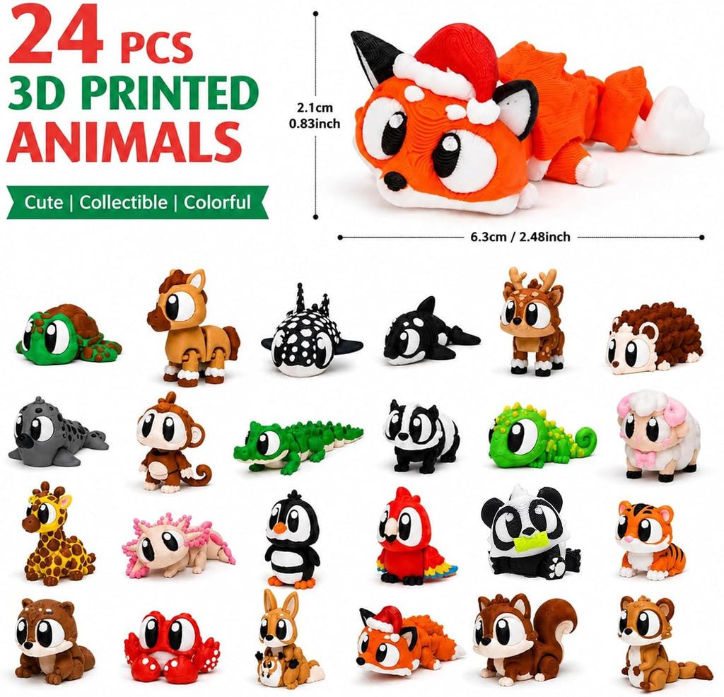 2026 Christmas Advent Calendar, 3D Printed Advent Calendars for kids | 3D Printed Fidget Toys ,Advent Calendars For Kids, Xmas Party Favors Supplies, Classroom Prizes, Fun Gifts for Kids