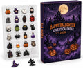 Halloween Advent Calendar 2026, Dark Goth Graveyard Countdown | 24 compartments, 3 mm acrylic or wood charms, UV printed, hanging strings, reusable countdown box