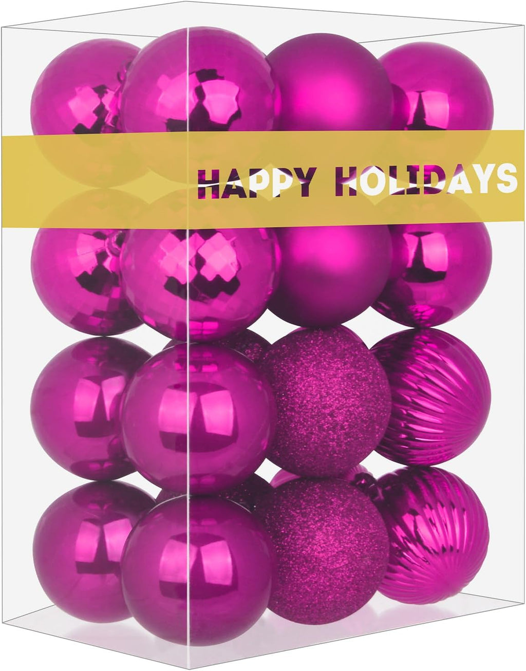 White Christmas Ornaments - Christmas Tree Decorations Shatterproof Hanging Balls for Birthday Wedding Holiday Decor Set of 36pcs, Multi-Sizes(1.6,2.5,3.2)
