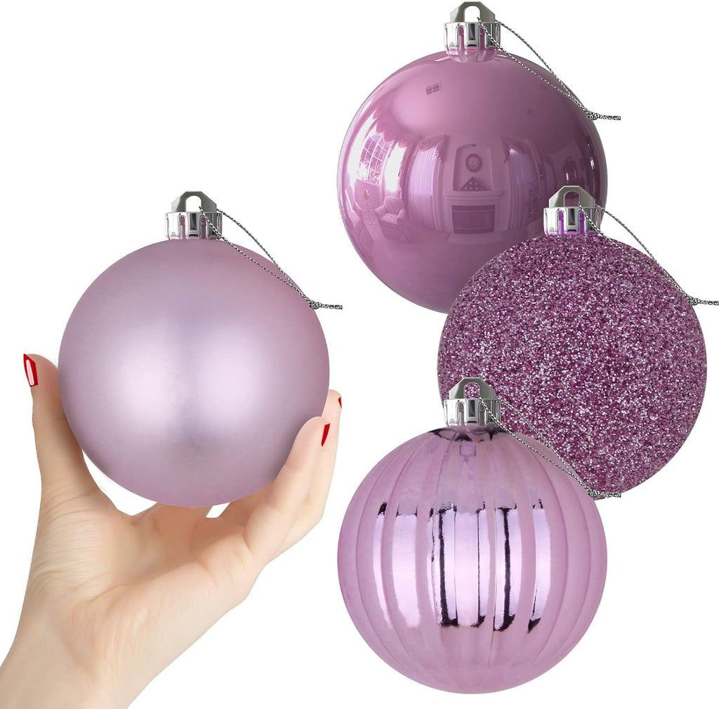 White Christmas Ornaments - Christmas Tree Decorations Shatterproof Hanging Balls for Birthday Wedding Holiday Decor Set of 36pcs, Multi-Sizes(1.6,2.5,3.2)