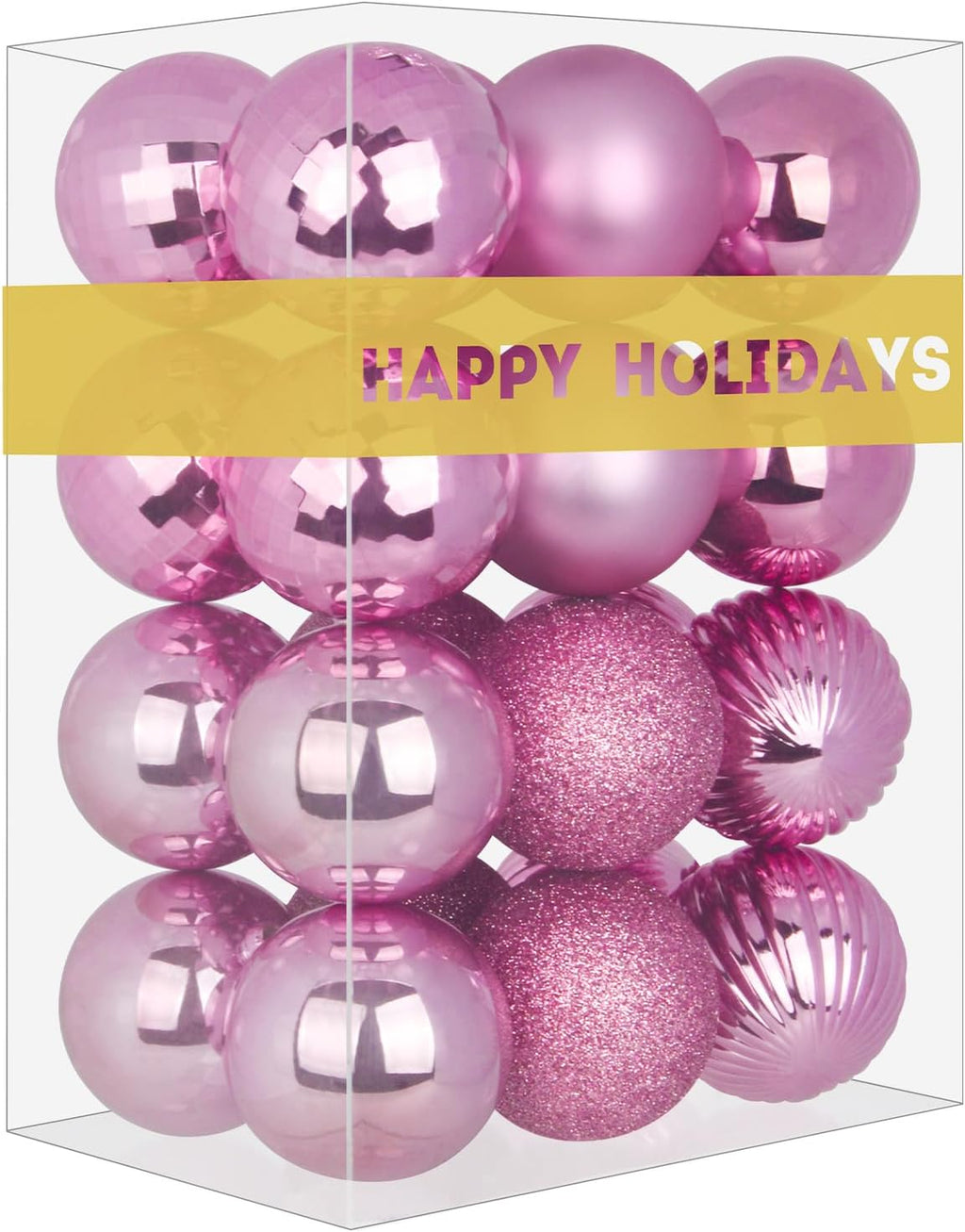 White Christmas Ornaments - Christmas Tree Decorations Shatterproof Hanging Balls for Birthday Wedding Holiday Decor Set of 36pcs, Multi-Sizes(1.6,2.5,3.2)