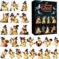 2026 Halloween 24 Days Spooky Countdown Blind Box, 24 Nights of Fright Mini Collectible Figurines, Halloween Desktop Decor Ornament Gift Box (f)