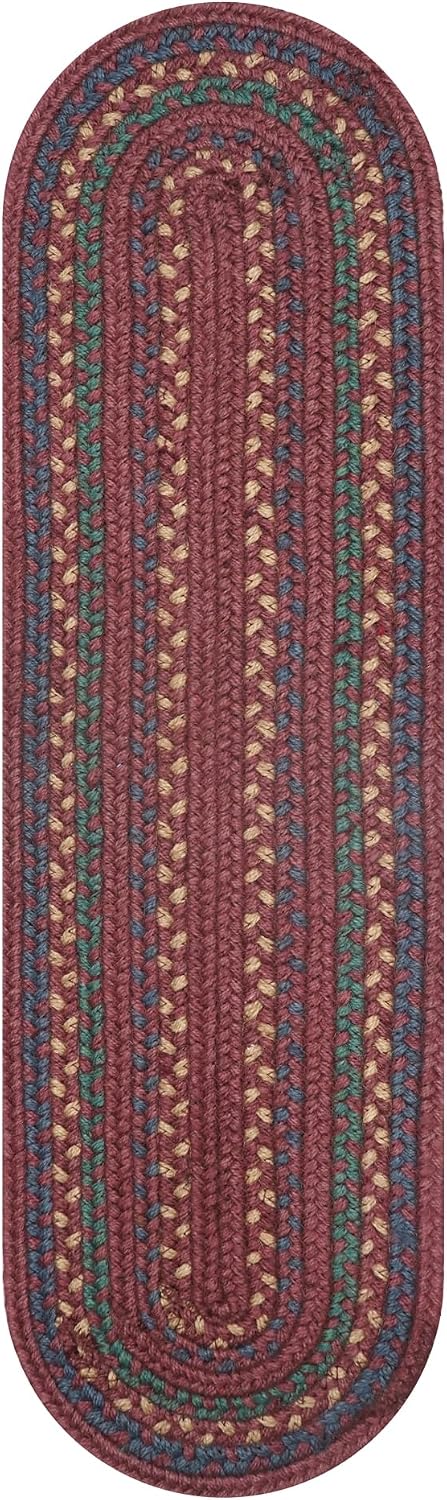 Homespice Apple Pie Braided Coasters for Country Decor, Round 4 Set of 6 | Red Absorbent Drink Coasters for Tabletop, Absorbs Moisture, Rich Colors, Durable and Easy to Clean