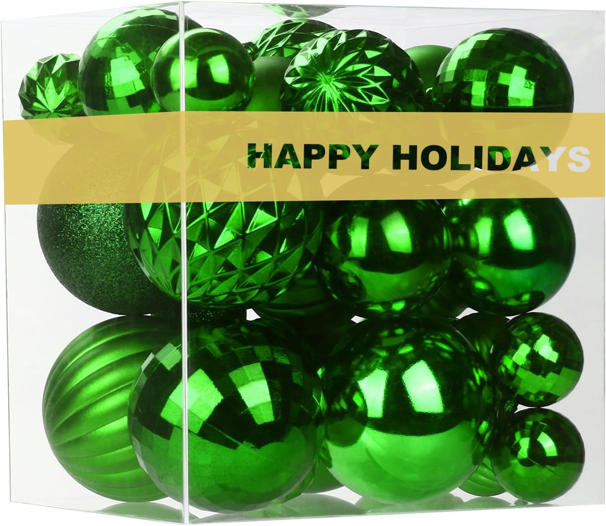 White Christmas Ornaments - Christmas Tree Decorations Shatterproof Hanging Balls for Birthday Wedding Holiday Decor Set of 36pcs, Multi-Sizes(1.6,2.5,3.2)