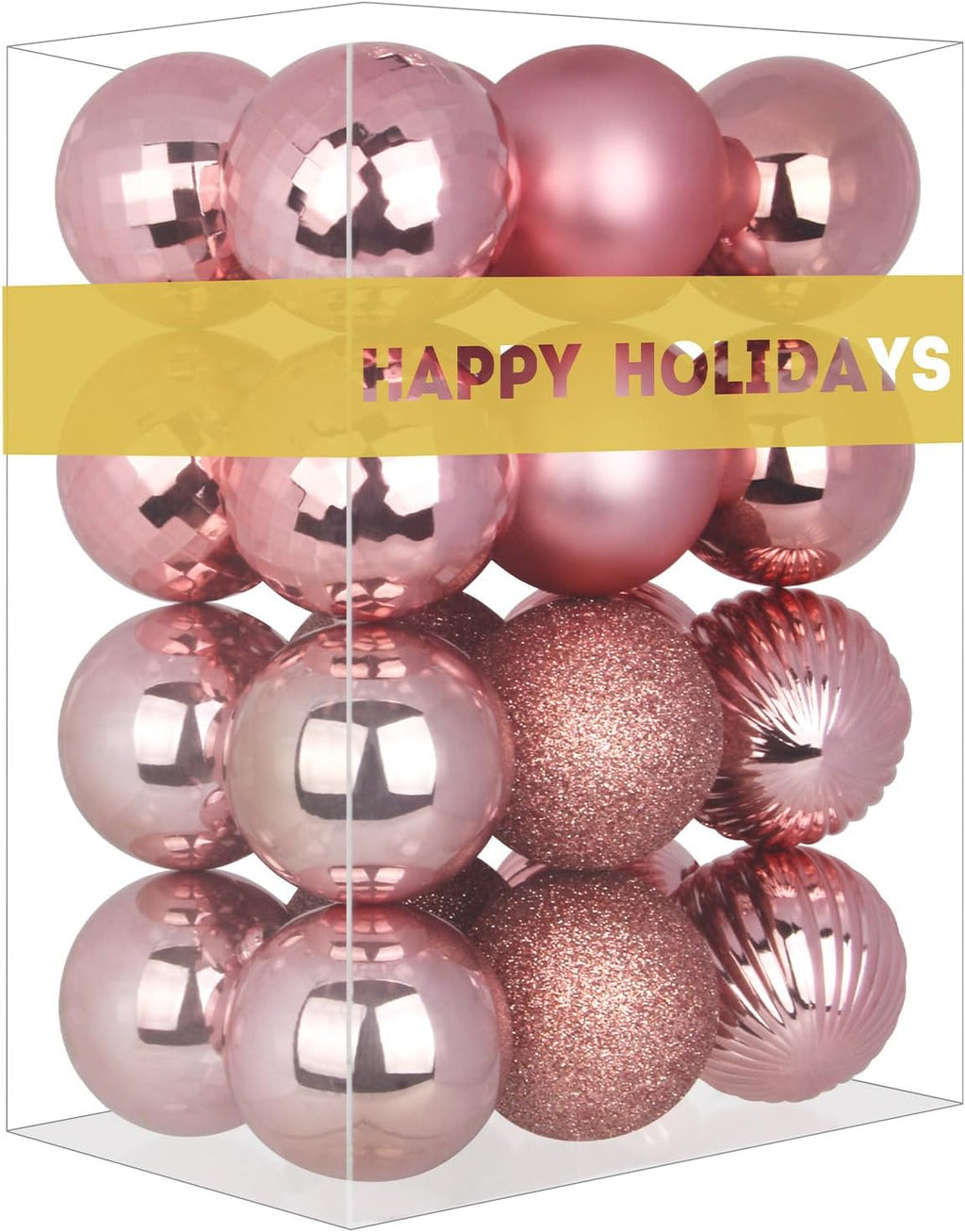 White Christmas Ornaments - Christmas Tree Decorations Shatterproof Hanging Balls for Birthday Wedding Holiday Decor Set of 36pcs, Multi-Sizes(1.6,2.5,3.2)