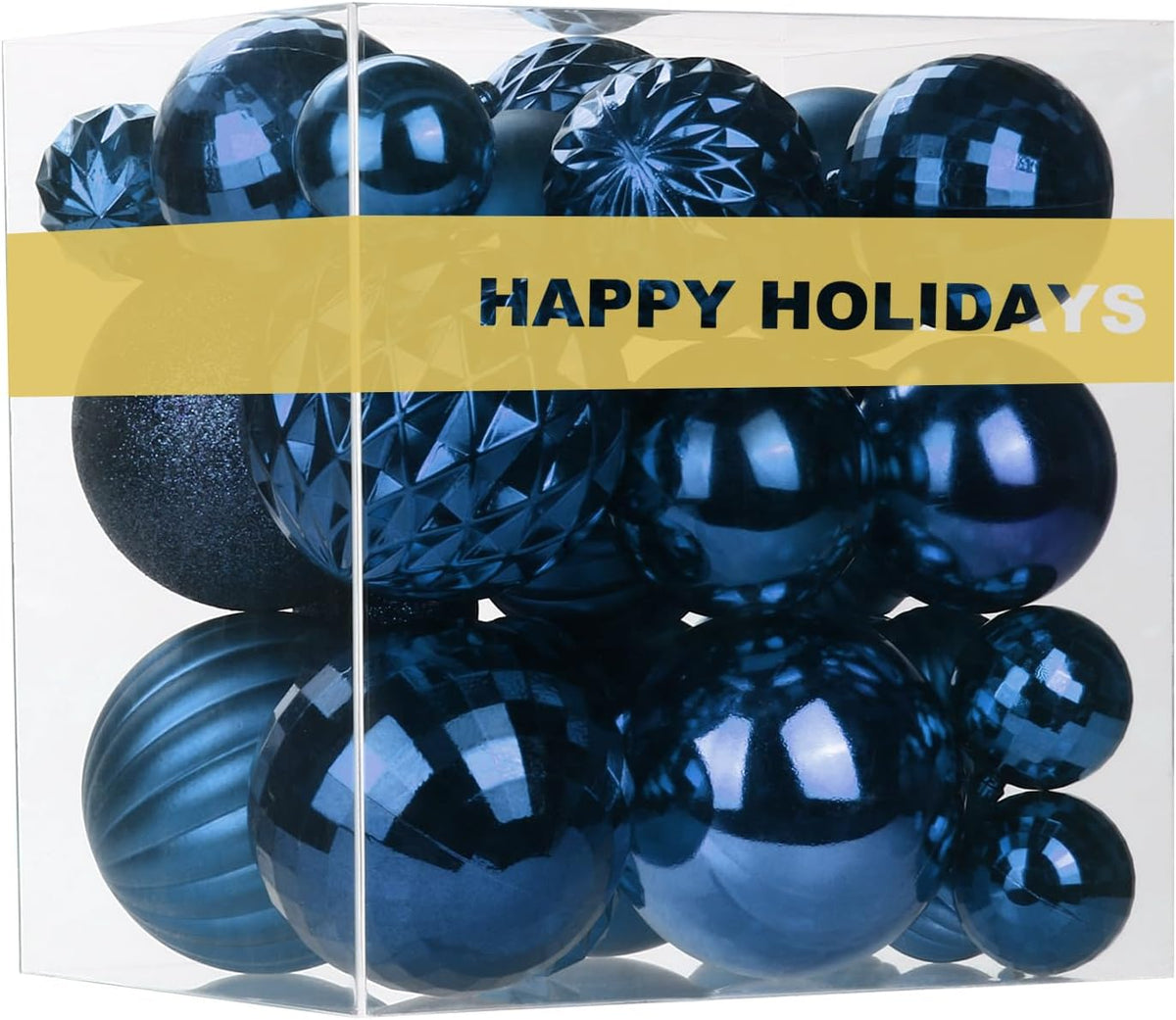 White Christmas Ornaments - Christmas Tree Decorations Shatterproof Hanging Balls for Birthday Wedding Holiday Decor Set of 36pcs, Multi-Sizes(1.6,2.5,3.2)