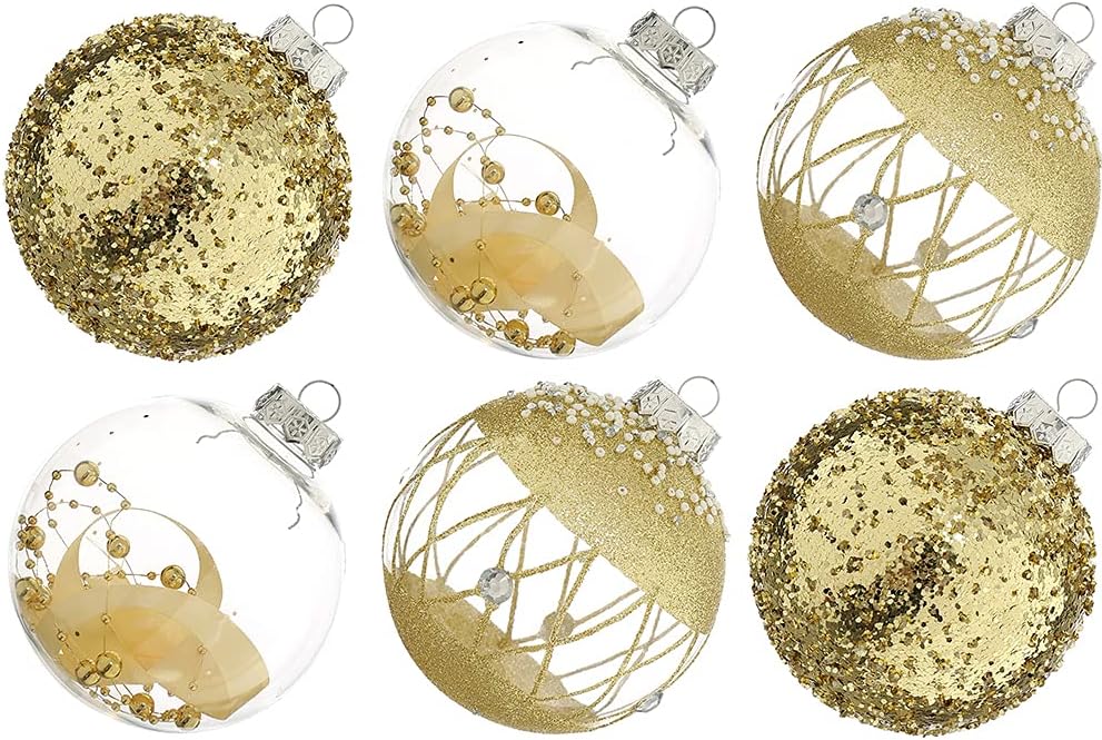 XmasExp Christmas Ball Ornaments Set, Shatterproof Christmastree Decorations,12ct Large Plastic Hanging Ornaments, 70mm/2.76,White