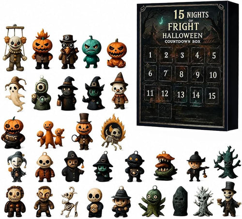 31 Nights Halloween Countdown Calendar Blind Box Advent Mini Figurines | Resin Ghost Pumpkin Skull Witch Halloween Party Decoration Gift