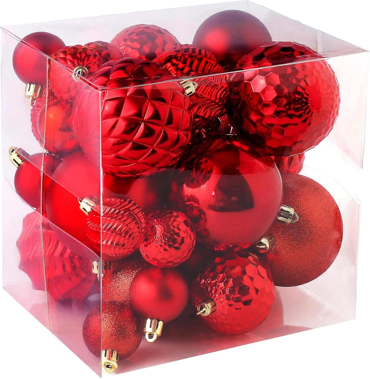 Christmas Balls Ornaments -36pcs Shatterproof Christmas Tree Decorations with Hanging Loop for Xmas Tree Wedding Holiday Party Home Decor,6 Styles in 3 Sizes(White)