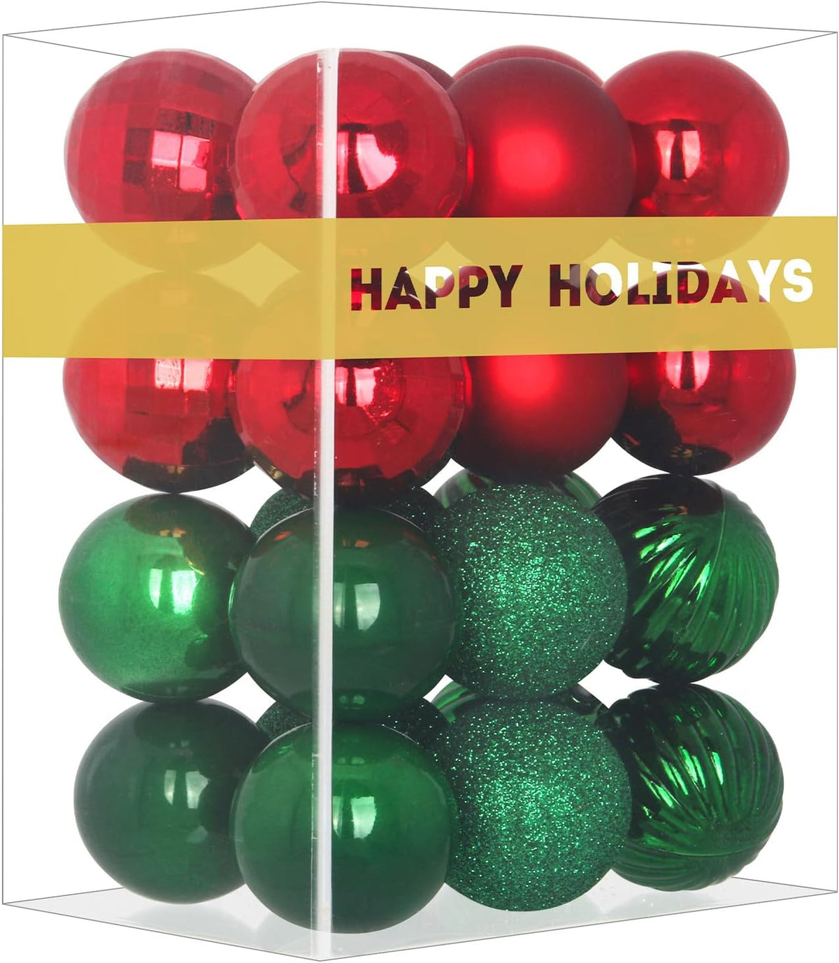 White Christmas Ornaments - Christmas Tree Decorations Shatterproof Hanging Balls for Birthday Wedding Holiday Decor Set of 36pcs, Multi-Sizes(1.6,2.5,3.2)
