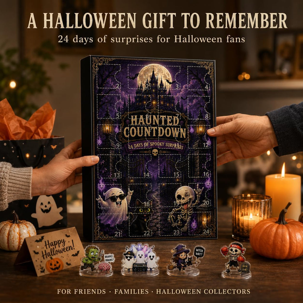 Halloween Advent Calendar 2026, 24-Day Countdown with 24 Acrylic Standees | Halloween Advent Calendar Halloween Countdown 24 Daily Surprises Halloween Collectibles Spooky Home Decor