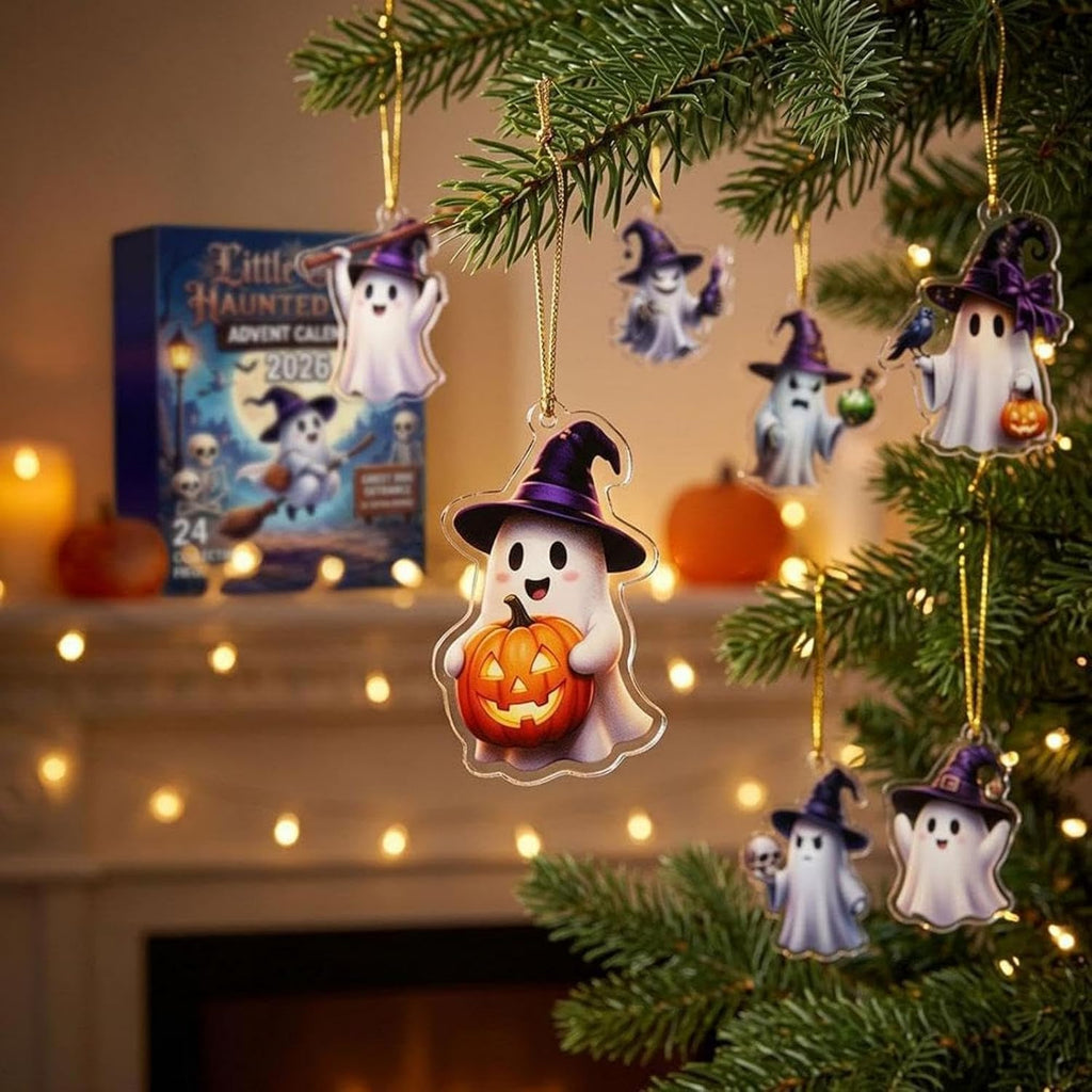 Halloween Advent Calendar 2026 Halloween Countdown Calendar | Gift Box for Horror Lovers 24 Nights Spooky Surprise with 24 Mini Acrylic Fright Figurines Scary Blind Box