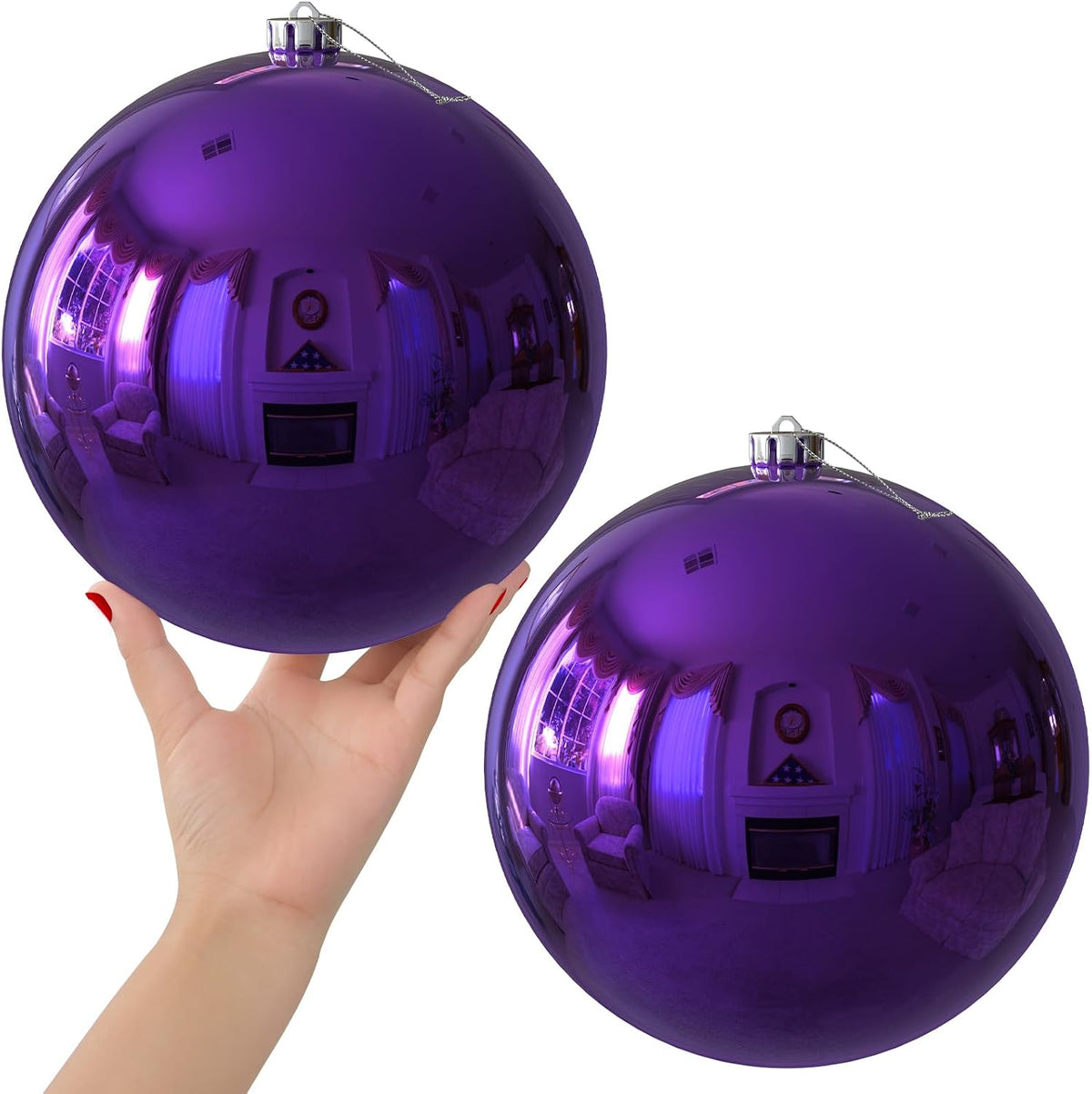 White Christmas Ornaments - Christmas Tree Decorations Shatterproof Hanging Balls for Birthday Wedding Holiday Decor Set of 36pcs, Multi-Sizes(1.6,2.5,3.2)
