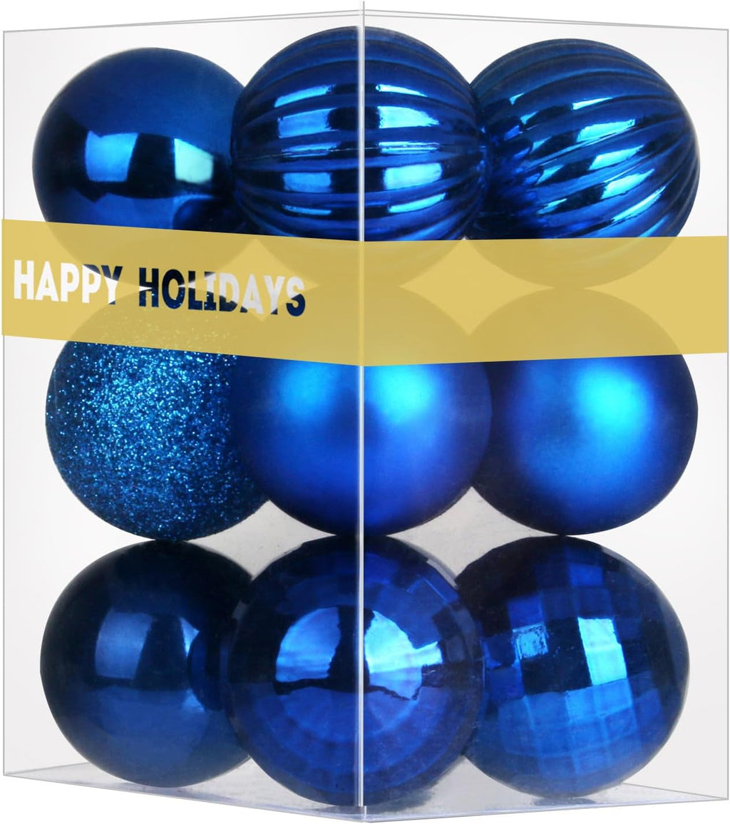 White Christmas Ornaments - Christmas Tree Decorations Shatterproof Hanging Balls for Birthday Wedding Holiday Decor Set of 36pcs, Multi-Sizes(1.6,2.5,3.2)