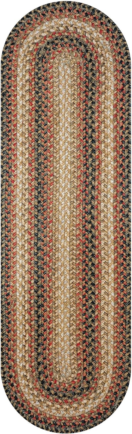Homespice Apple Pie Braided Coasters for Country Decor, Round 4 Set of 6 | Red Absorbent Drink Coasters for Tabletop, Absorbs Moisture, Rich Colors, Durable and Easy to Clean