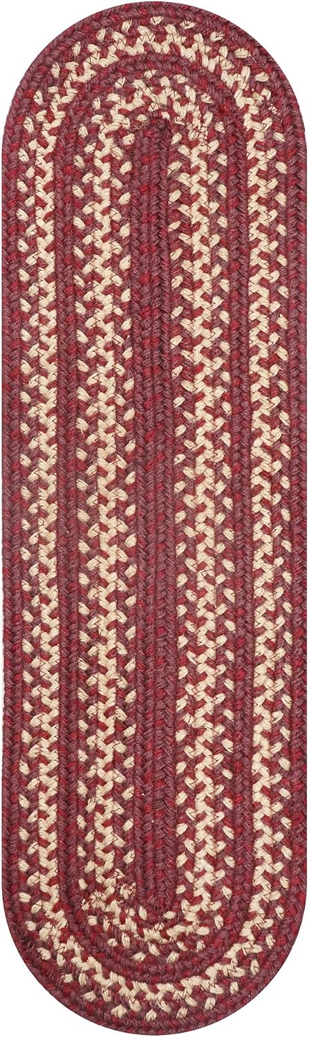 Homespice Apple Pie Braided Coasters for Country Decor, Round 4 Set of 6 | Red Absorbent Drink Coasters for Tabletop, Absorbs Moisture, Rich Colors, Durable and Easy to Clean