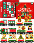 Toddler Advent Calendar 2026, 24pcs Magnetic Wooden Animal Train Set Christmas Advent Calendar 2026 for Kids, Countdown Calendar Gifts Montessori Train Stocking Stuffer for Toddlers, Boys and Girls