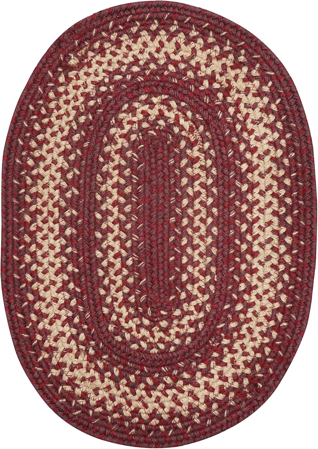 Homespice Apple Pie Braided Coasters for Country Decor, Round 4 Set of 6 | Red Absorbent Drink Coasters for Tabletop, Absorbs Moisture, Rich Colors, Durable and Easy to Clean