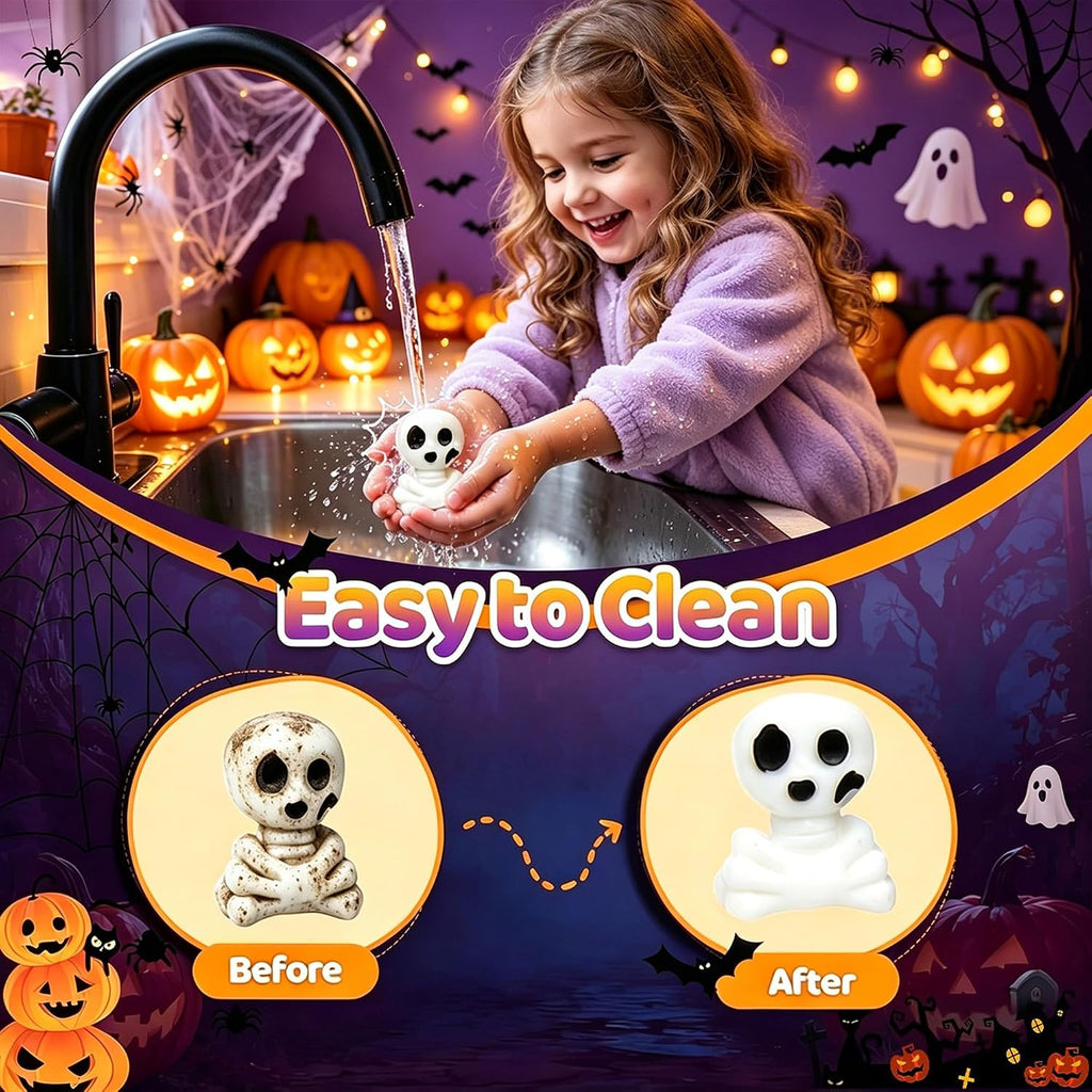 Halloween Advent Calendar 2026 – 24 Days Crunchy Squishy Countdown, Non Candy Trick or Treat Prizes, with Cute Spooky Designs like Pumpkins, Ghosts, Bats. Mystery Holiday Gift Box （random color）